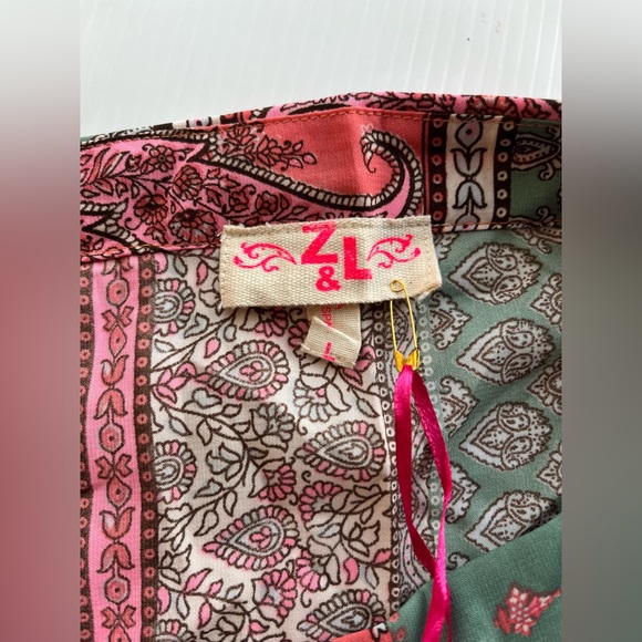 Z&L Paisley Light Weight Pink Harem Pants Size S L - Picture 10 of 10